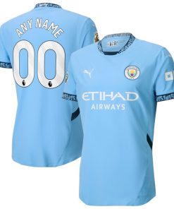 Manchester City Puma 2024/25 Home Authentic Custom Jersey - Light Blue