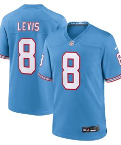 Will Levis Tennessee Titans Nike Oilers Throwback Player Game Jersey - Light Blue