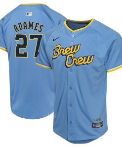 Willy Adames Milwaukee Brewers Nike Youth City Connect Limited Player Jersey - Powder Blue