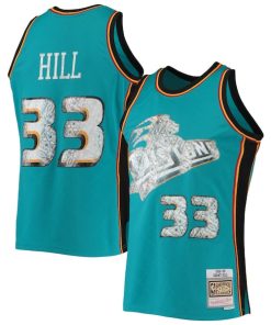 Grant Hill Detroit Pistons 1998/99 Hardwood Classics NBA 75th Anniversary Diamond Swingman Jersey - Teal