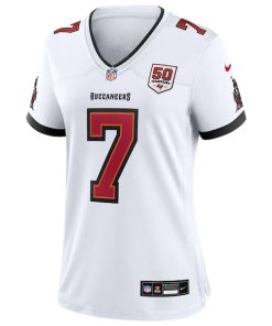 Alternative view of Bucky Irving Tampa Bay Buccaneers Nike Women's 50th Season White Game Jersey - White
