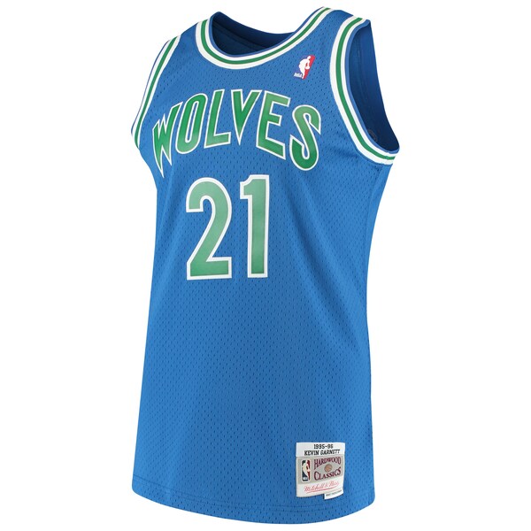 Kevin Garnett Minnesota Timberwolves 1995/96 Hardwood Classics Swingman Jersey - Blue - Image 2