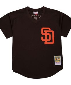Alternative view of Tony Gwynn San Diego Padres 1985 Authentic Cooperstown Collection Mesh Batting Practice Jersey - Brown