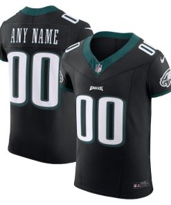 Philadelphia Eagles Nike Alternate Vapor F.U.S.E. Elite Custom Jersey - Black