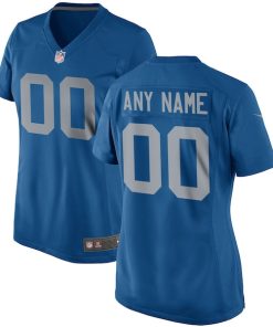 Detroit Lions Nike Women's Throwback Custom Game Jersey - Blue