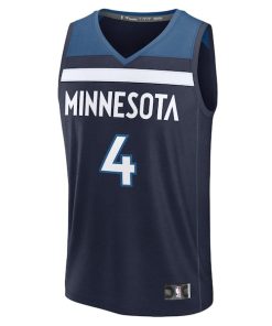 Alternative view of Rob Dillingham Minnesota Timberwolves  Fast Break Replica Jersey - Navy - Icon Edition