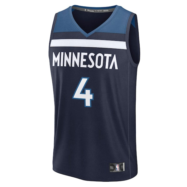Rob Dillingham Minnesota Timberwolves Fast Break Replica Jersey - Navy - Icon Edition - Image 2
