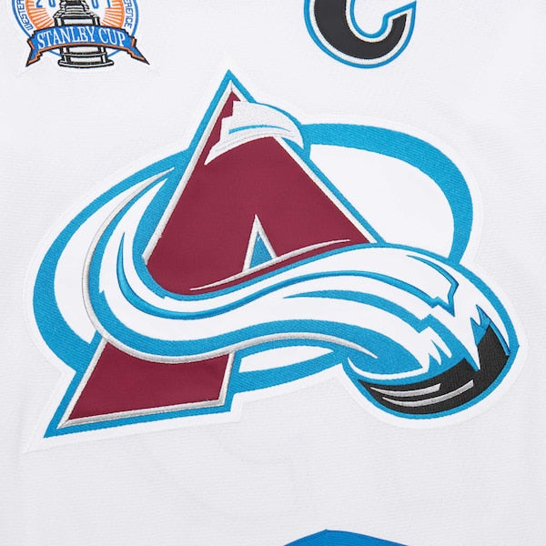 Joe Sakic Colorado Avalanche 2000-01 Power Play Jersey - White - Image 5