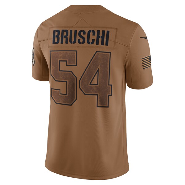 Tedy Bruschi New England Patriots Nike 2023 Salute To Service Retired Player Limited Jersey - Brown - Image 3