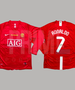 Cristiano Ronaldo Manchester United 2007-08 Final Champions Vintage Jersey - Red
