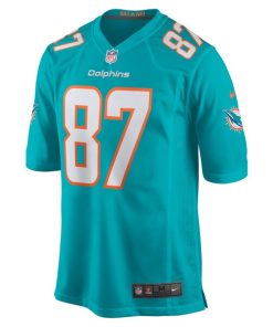 Alternative view of Freddie Swain Miami Dolphins Nike  Game Jersey -  Aqua