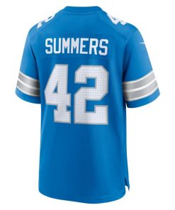 Alternative view of Ty Summers Detroit Lions Nike Team Game Jersey -  Blue