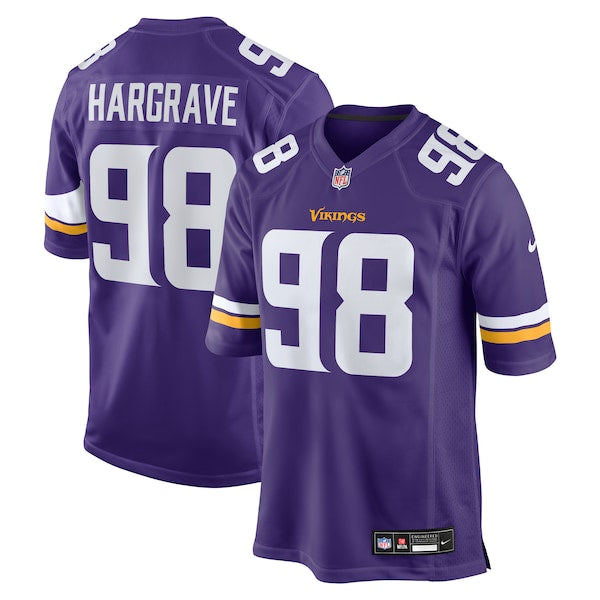 Javon Hargrave Minnesota Vikings Nike Team Game Jersey - Purple