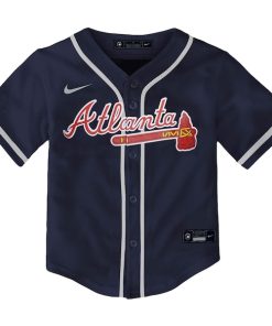 Alternative view of Ronald Acu?a Jr. Atlanta Braves Nike Toddler Alternate Replica Player Jersey - Navy