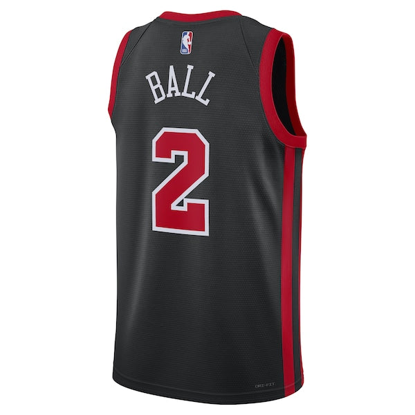 Lonzo Ball Chicago Bulls Nike Unisex 2023/24 Swingman Jersey - Black - City Edition - Image 3