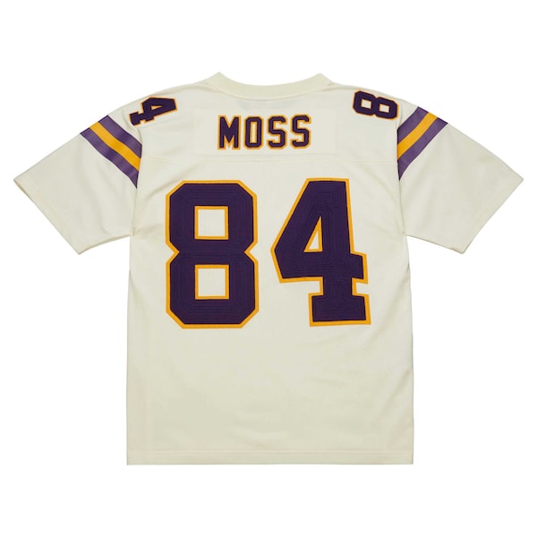 Randy Moss Minnesota Vikings Chainstitch Legacy Jersey - Cream - Image 3