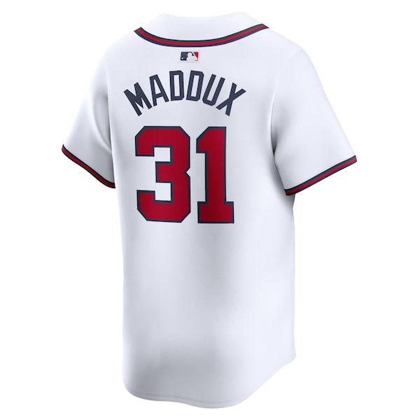 Greg Maddux Atlanta Braves Nike Home Limited Player Jersey - White - Image 3