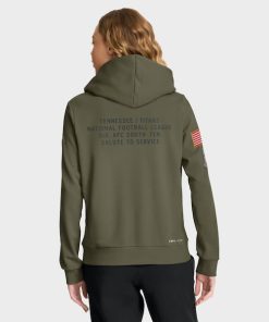 Alternative view of Tennessee Titans Nike Women's 2025 Salute to Service Sideline Standard Issue Dri-FIT Hoodie - Olive