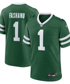 Olu Fashanu New York Jets Nike 2024 NFL Draft First Round Pick Player Game Jersey - Gotham Green