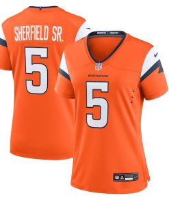 Trent Sherfield Sr. Denver Broncos Nike Women's Team Game Jersey -  Orange