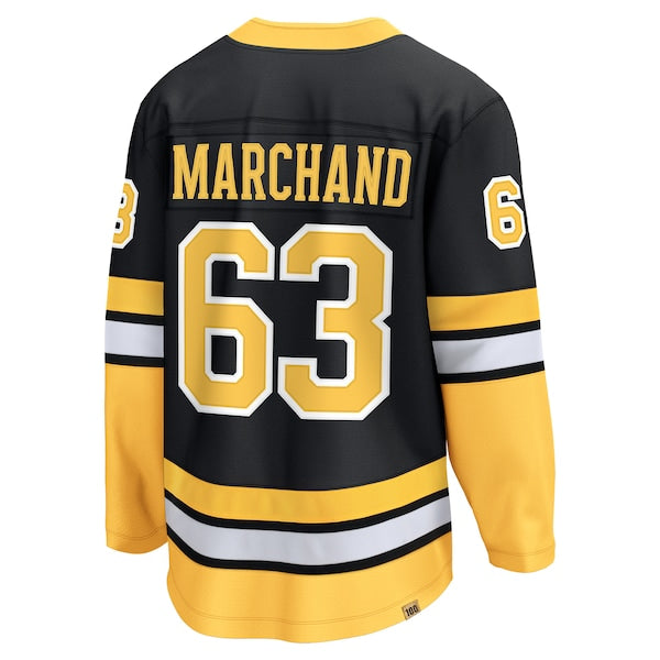 Brad Marchand Boston Bruins 100th Anniversary Premier Breakaway Player Jersey - Black - Image 4