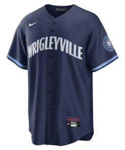 Alternative view of Pete Crow-Armstrong Chicago Cubs Nike City Connect Player Jersey - Navy