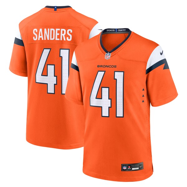 Drew Sanders Denver Broncos Nike Team Game Jersey - Orange
