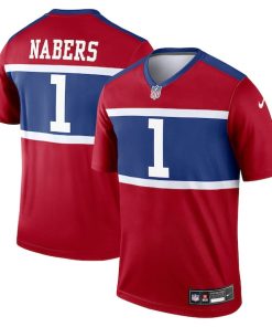 Malik Nabers New York Giants Nike Alternate Legend Player Performance Top - Red