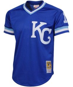 Alternative view of Bo Jackson Kansas City Royals 1989 Authentic Cooperstown Collection Batting Mesh Practice Jersey - Royal