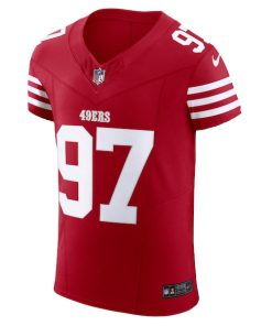 Alternative view of Nick Bosa San Francisco 49ers Nike Vapor F.U.S.E. Elite Jersey - Scarlet