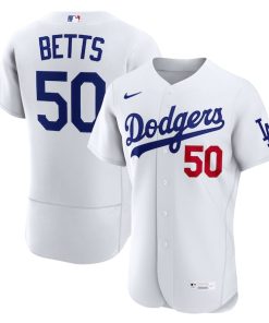 Mookie Betts Los Angeles Dodgers Nike Home Authentic Jersey - White