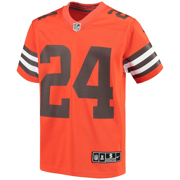 Nick Chubb Cleveland Browns Nike Youth Inverted Team Game Jersey - Orange - Image 3