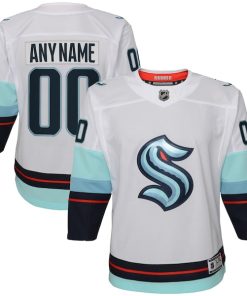 Seattle Kraken Youth Away Premier Custom Jersey - White