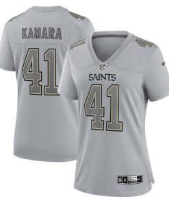 Alvin Kamara New Orleans Saints Nike Women's Atmosphere Fashion Game Jersey - Gray