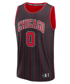 Alternative view of Coby White Chicago Bulls  Youth  Fast Break Jersey - Statement Edition - Black