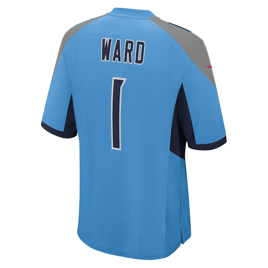 Cameron Ward Tennessee Titans Nike 2025 NFL Draft First Round Pick No. 1 Game Jersey - Light Blue - Image 3