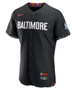 Alternative view of Cal Ripken?Baltimore Orioles Nike 2023 City Connect Authentic Player Jersey - Black