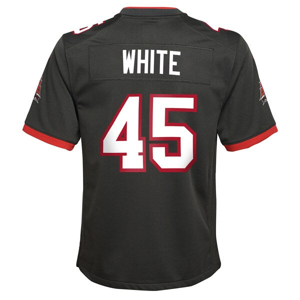 Devin White Tampa Bay Buccaneers Nike Youth Game Jersey - Pewter/Orange/Red - Image 3