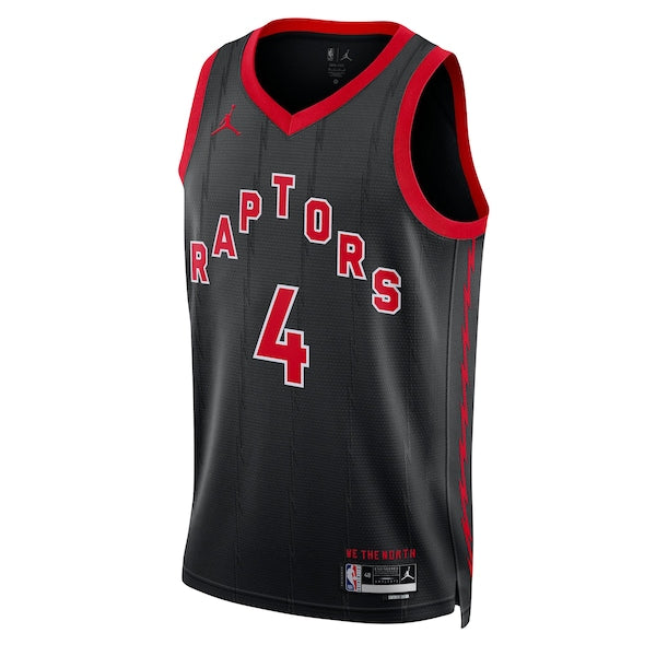 Scottie Barnes Toronto Raptors Jordan Brand Unisex Swingman Jersey - Statement Edition - Black - Image 2