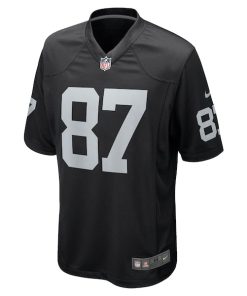 Alternative view of Michael Mayer Las Vegas Raiders Nike 2023 NFL Draft Pick Game Jersey - Black