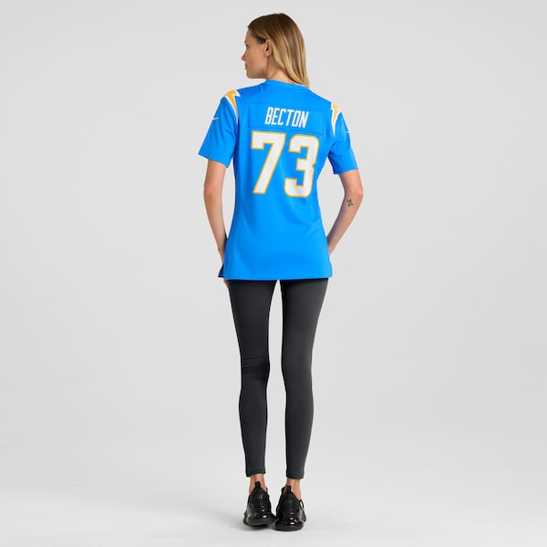 Mekhi Becton Los Angeles Chargers Nike Women's Team Game Jersey - Powder Blue - Image 5