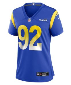 Alternative view of David Olajiga Los Angeles Rams Nike Women's Team Game Jersey -  Royal