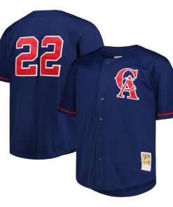 Bo Jackson California Angels Big & Tall Cooperstown Collection Batting Practice Replica Jersey - Navy