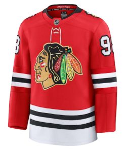 Alternative view of Connor Bedard Chicago Blackhawks  Centennial Premium Player Jersey - Red