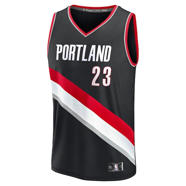 Donovan Clingan Portland Trail Blazers 2024 NBA Draft Fast Break Player Jersey - Icon Edition - Black - Image 2