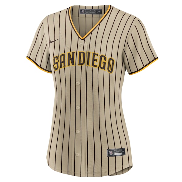 San Diego Padres Nike Women's Alternate Replica Team Jersey - Tan - Image 2