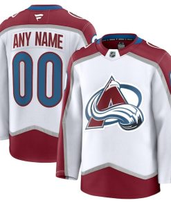 Alternative view of Colorado Avalanche  Away Premium Custom Jersey - White/Navy/Burgundy