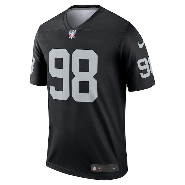 Maxx Crosby Las Vegas Raiders Nike Team Legend Jersey - Black/White - Image 3