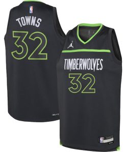 Karl-Anthony Towns Minnesota Timberwolves Jordan Brand Youth Swingman Jersey - Statement Edition - Black