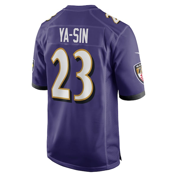 Rock Ya-Sin Baltimore Ravens Nike Game Jersey - Purple - Image 3